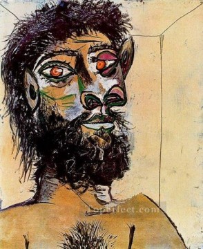 Pablo Picasso Painting - Cabeza de hombre barbudo 1956 Pablo Picasso